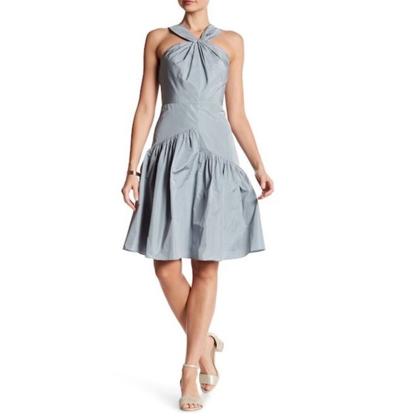 REBECCA TAYLOR Knot Neck Taffeta dress NWT - Picture 3 of 8